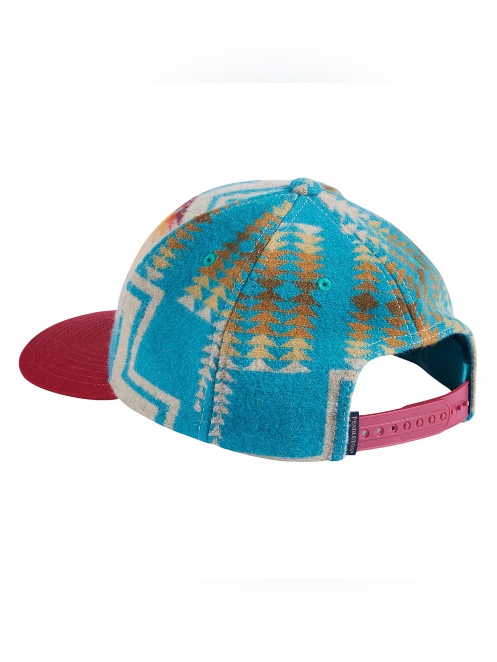 NWT OS Unisex Pendleton Turquoise Blue Brown Harding Wool Hat 100% Virgin Wool - Picture 2 of 6
